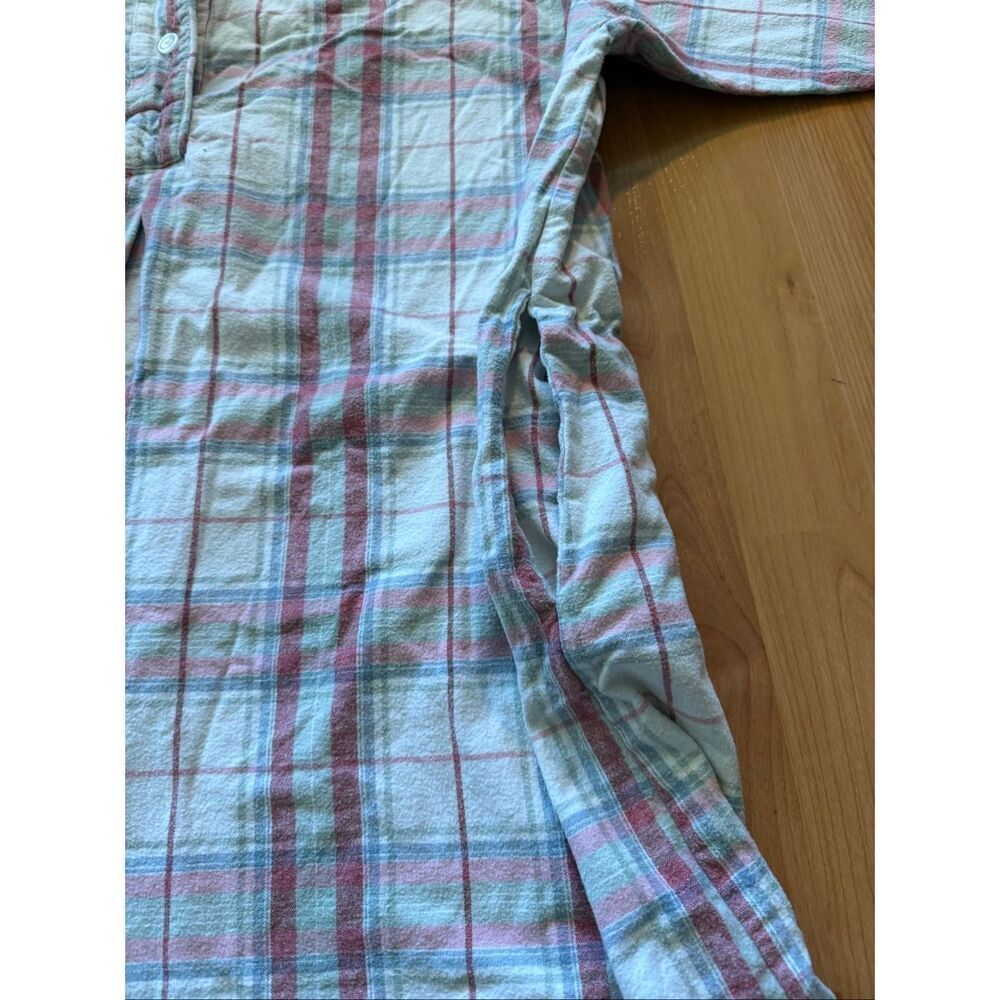 The Vermont Country Store Flannel Plaid Night Gown 100% Cotton Women’s Plus Size - Picture 4 of 6